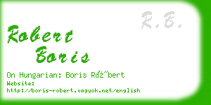 robert boris business card